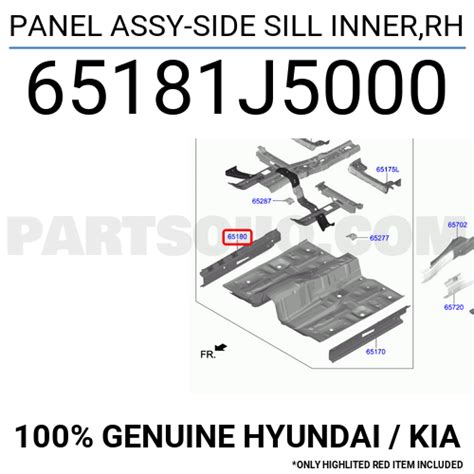 Panel Assy Side Sill Inner Rh J Hyundai Kia Parts Partsouq