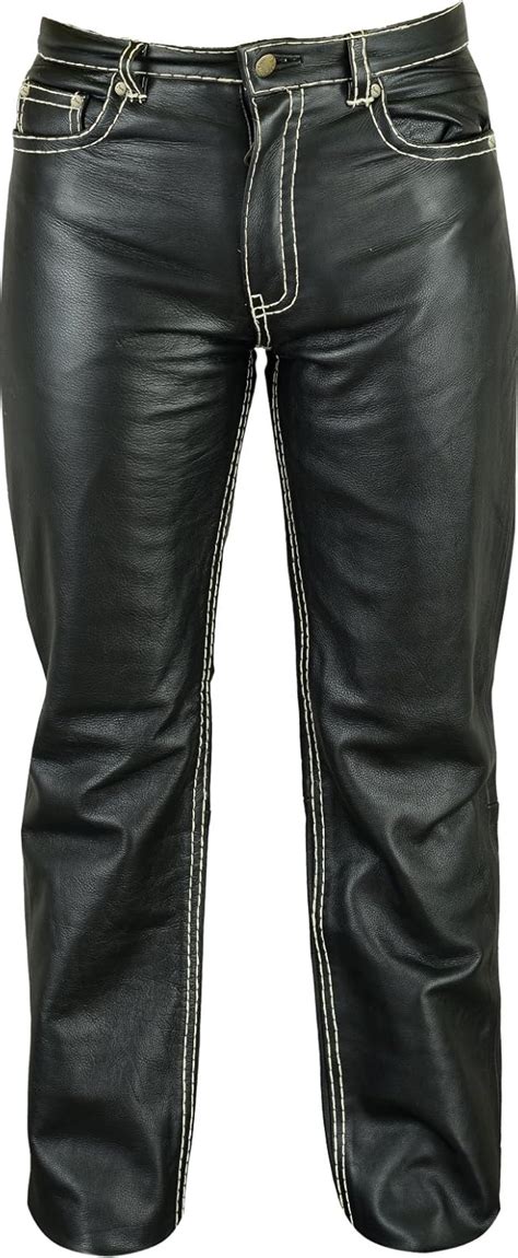 Fuente Slim Röhren Lederhose lang Herren Damen eng Lederjeans Echt