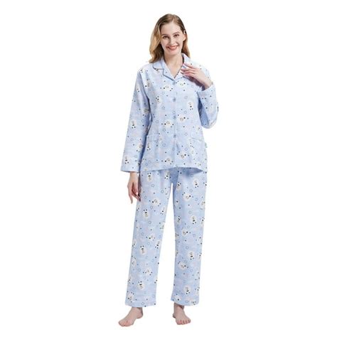 Global 100 Cotton Comfy Flannel Pajamas For Women 2 Piece Warm And