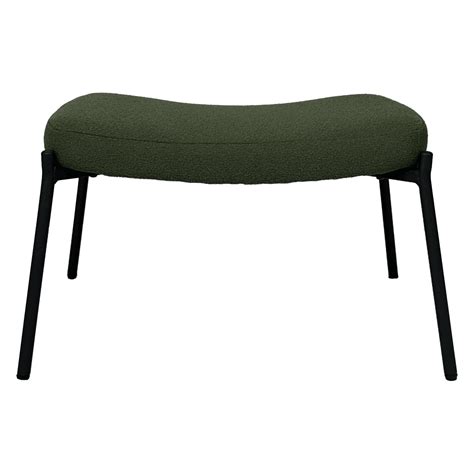 Fauteuil Tissu Boucle Vert Kaki Repose Pieds Eira Happy Garden