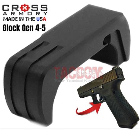 Cross Armory For Glock Gen 4 5 Extended Magazine Release Black 17 19 22 23 26 27 31 32 33 34