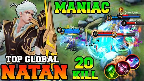 20 Kills Maniac Natan MLBB Natan Best Build 2023 Emblem Pro