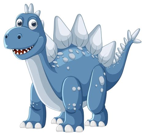 Free Vector Cute Blue Dinosaur Illustration