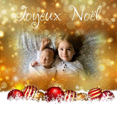 Montage photo Joyeux Noël avec texte Pixiz