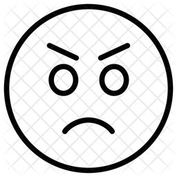 Upset Face Emoji Emoji Icon - Download in Line Style