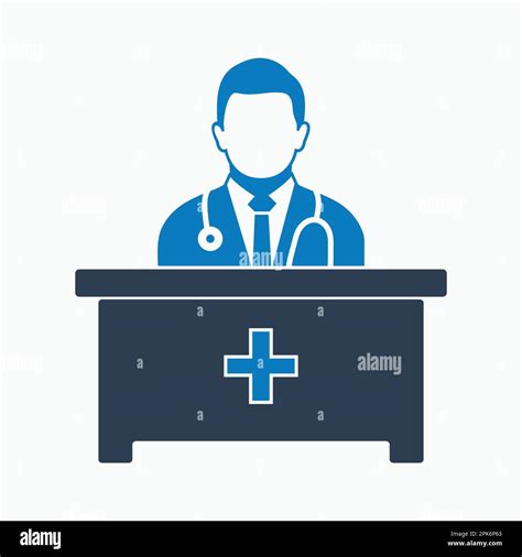 Medical Consultant Icon Flat Style Vector EPS Stock Vector Image Art