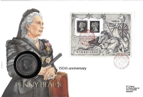 muenzbrief penny black  gebraucht  zuerich fuer chf  mit