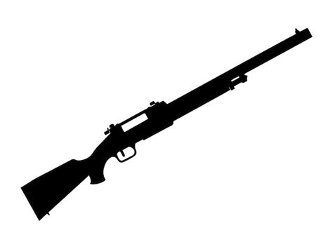 Rifle silhouette vector illustration weapon gun | Premium AI-generated ...