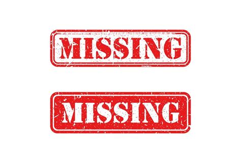 premium vector missing red stamp  white background