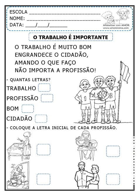 Dia Do Trabalho Per Odo Ano Alfabetizar Amor