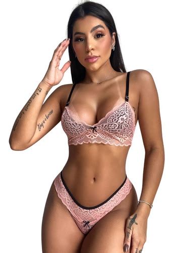 Kit Conjunto Lingerie Sensual Renda Atacado Revenda Parcelamento Sem Juros