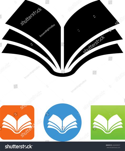 Open Book Symbol Stock Vector Illustration 426450937 Shutterstock