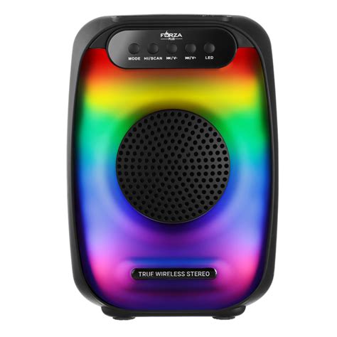 FORZA Колонка беспроводная, 5В, подсветка,1200 мАч,БТ,USB,Micro-SD,TWS ...