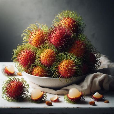 Premium Photo Rambutan Tree White Background