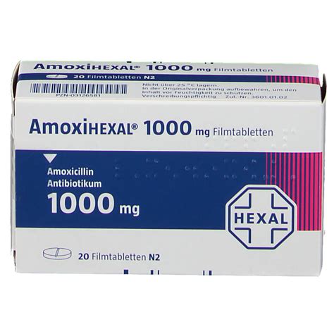 AmoxiHEXAL® 1000 mg 20 St mit dem E-Rezept kaufen - Shop Apotheke