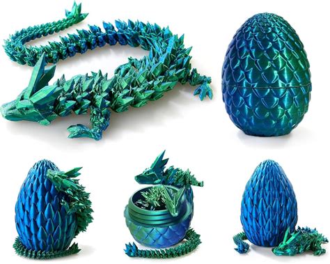 Ahorro 3d Printed Dragon In Egg Crystal Dragon Fidget Toys