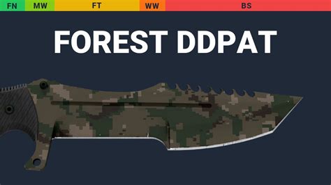 Huntsman Knife Forest DDPAT Skin Float And Wear Preview YouTube