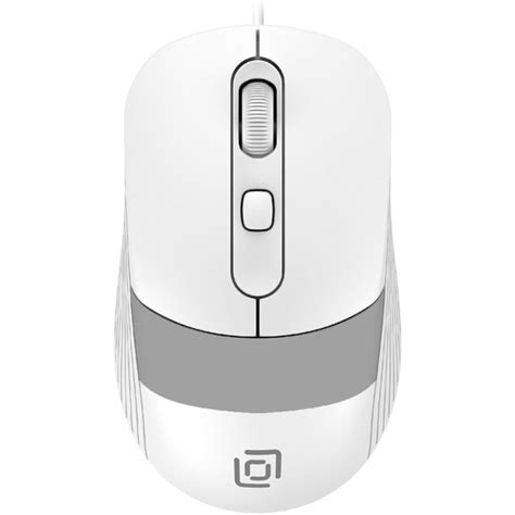Мышь проводная OKLICK 310M 1869103, белый - купить по выгодной цене в ...