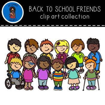 Back to School Friends Clip Art (Celebrating Diversity, Equity, and ...