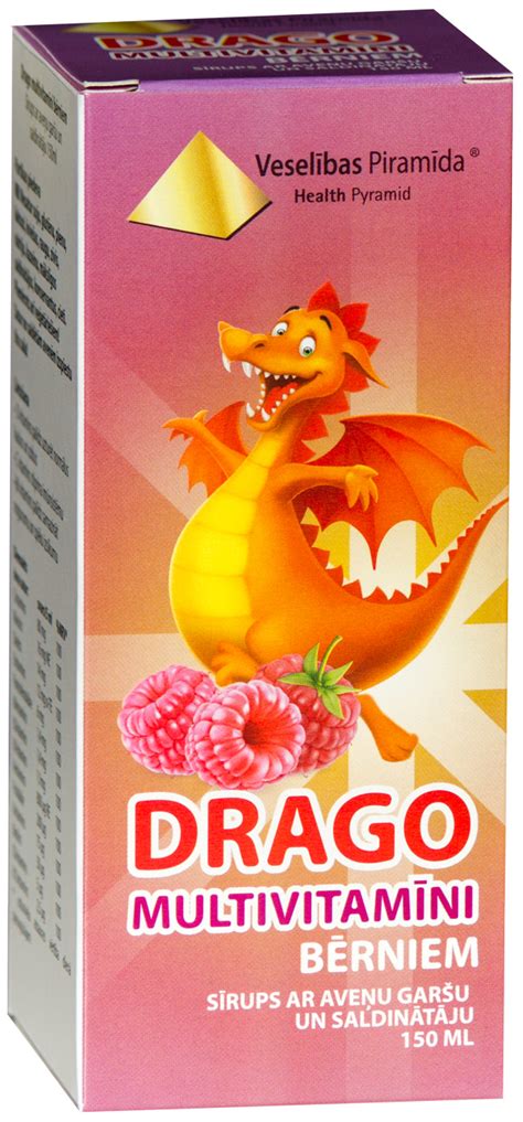 DRAGO multivitamins for children. Raspberry flavoured syrup with ...