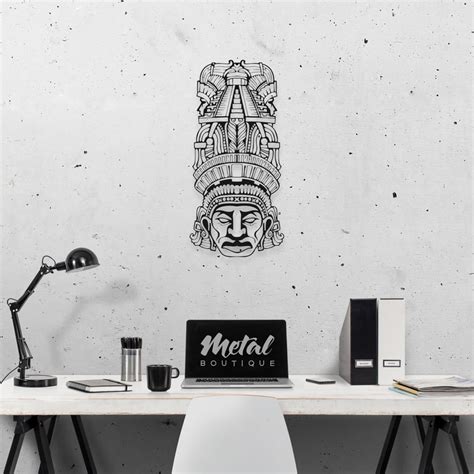"Этническая маска Totem": панно из металла на стену - Metal.boutique