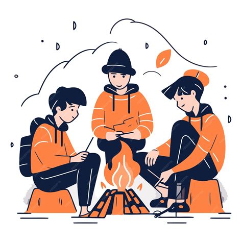 Premium Vector Vector Illustration Of A Group Of People Sitting