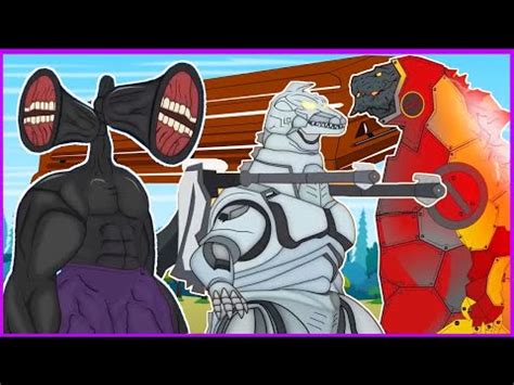 Hulk Siren Head Vs Big Mechagodzilla Vs Ironman Godzilla Coffin