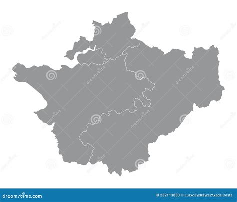 Cheshire County Administrative Map Stock Vector - Illustration of ...