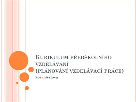 Ppt Kurikulum P Ed Koln Ho Vzd L V N Pl Nov N Vzd L Vac Pr Ce