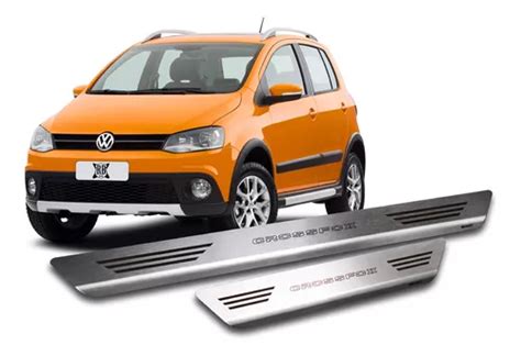 Kit Soleira De Porta A O Inox Escovado Volkswagen Crossfox Frete Gr Tis