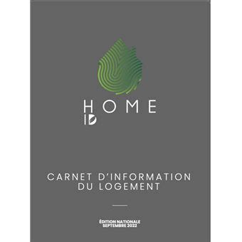 Carnet D Information Du Logement Carnets Home Id Achat Livre Fnac