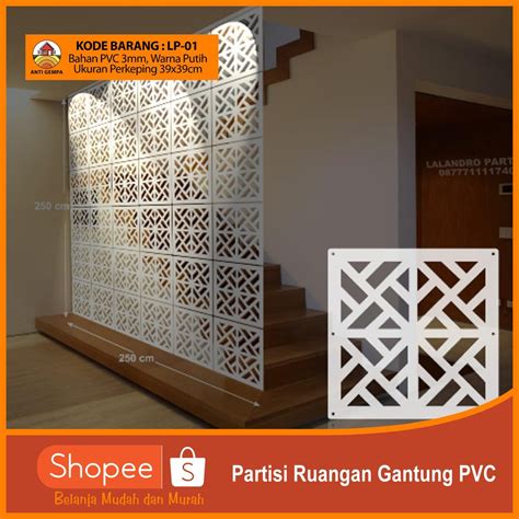 Jual Partisi Ruangan Gantung Pvc Putih Mm Lp Ukuran X Cm Harga