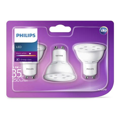 Pack X Ampoule Led Philips Gu W V K Lumimania