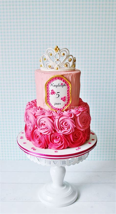 Pink Roses And A Tiara - CakeCentral.com