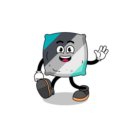 throw pillow cartoon walking 15012945 Vector Art at Vecteezy