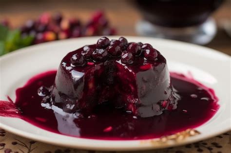 Postre Peruano Mazamorra Morada Foto Premium