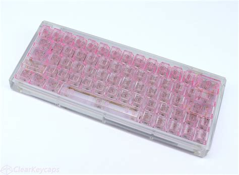 Pink Clear Keycaps Transparent Keycaps Blank Keycap Set Etsy