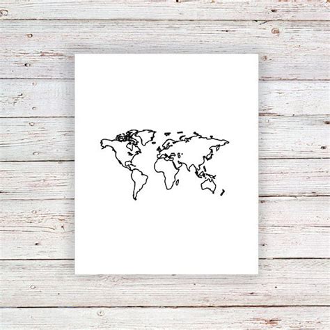 World Map Temporary Tattoos / World Tattoo / Small Temporary - Etsy