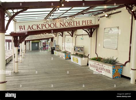 Blackpool North Pier Promenade Seafront England Stock Photo Alamy