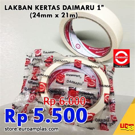 Jual Lakban Solasi Kertas Masking Tape Daimaru Inch Mm X M Di