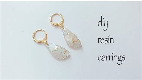 Diy Earrings Making Simple And Beautiful Resin Earrings Shell Flakes