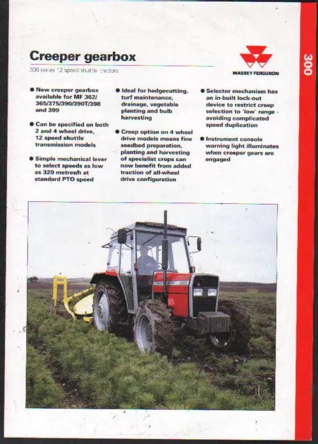 Massey Ferguson Series Tractor With Creeper Gearbox Brochure