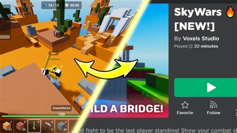 New Bedwars Style Game Roblox Skywars Youtube