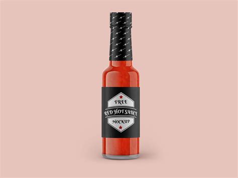 Free Chili Pepper Hot Sauce Bottle Mockup PSD Set - Good Mockups