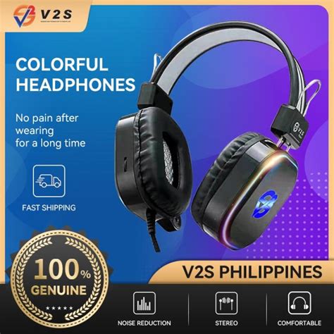 V2S K5Pro Legion RGB Led USB Gaming Headphones Microphone Black