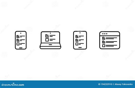 Survey Icon Questionnaire Checklist Form Brief Survey Or Paper Exam