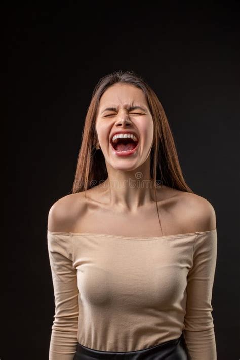 Portrait Nude Woman Screaming Loud Stock Photos Free Royalty Free Stock Photos From Dreamstime