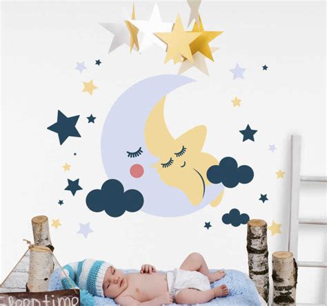 Adesivo Spaziale Lune E Stelle Tenstickers