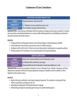 Fillable Online Continuum Of Care Homelessness Planning Council Fax