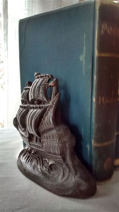 Pirate Nautical Three Masted Galleon Sailing Ship Bookends Etsy